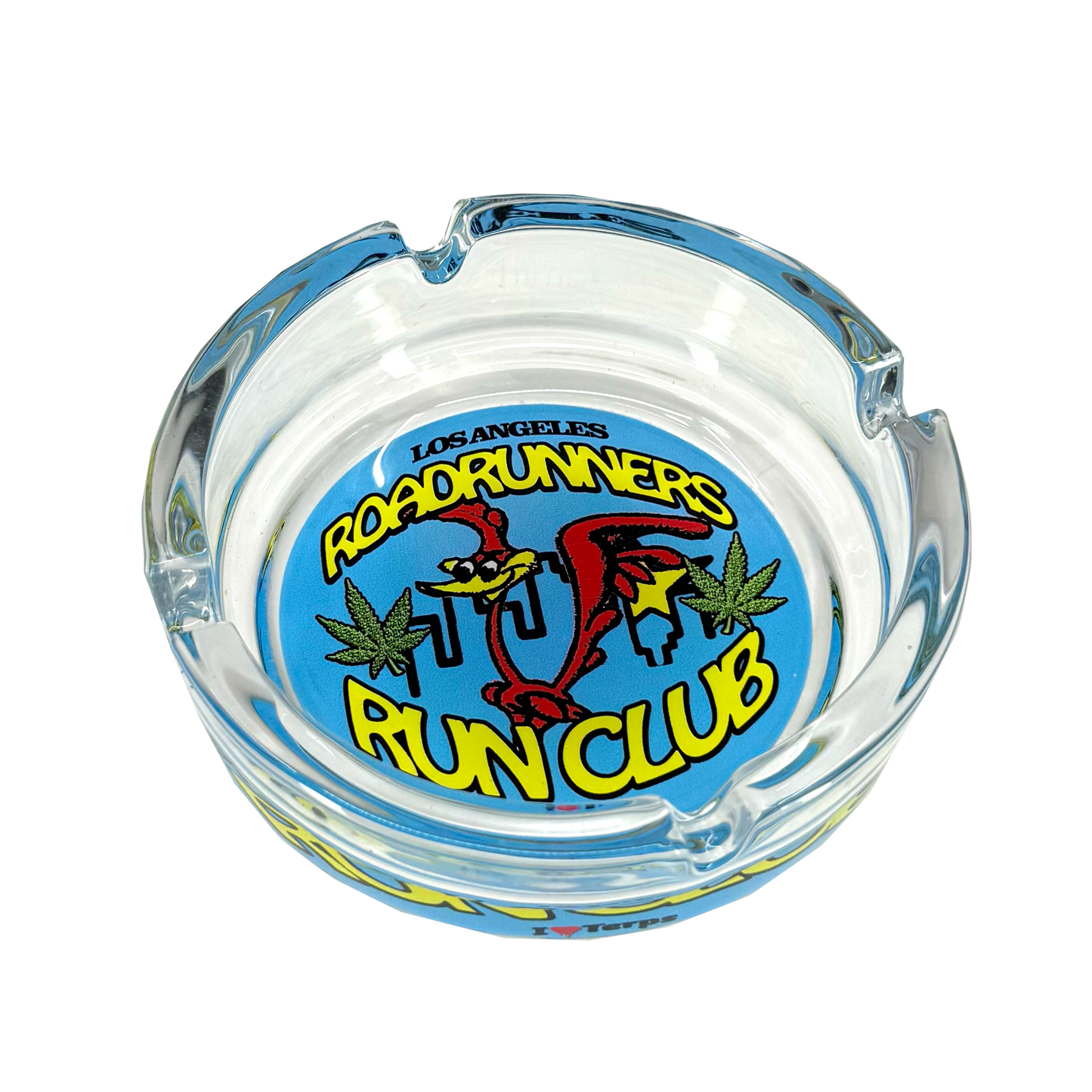 Road Runner Glass Round Tray