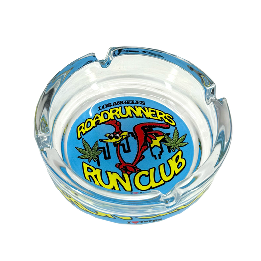 Road Runner Glass Round Tray